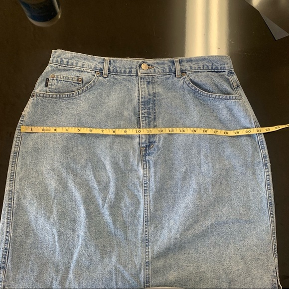 Light wash jean straight skirt - Picture 8 of 11